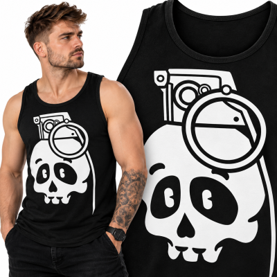 TANK TOP  ANIMOWANY SKULL GRENADE